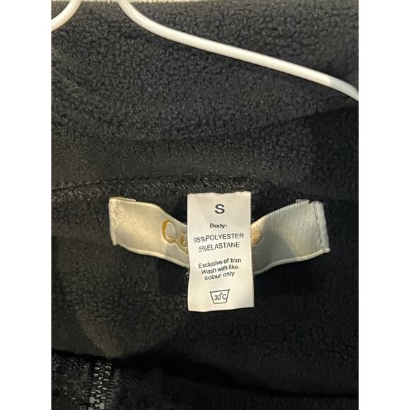 Qinsen Black Cropped Quarter-Zip Pullover - Womans Size S - Picture 3 of 3